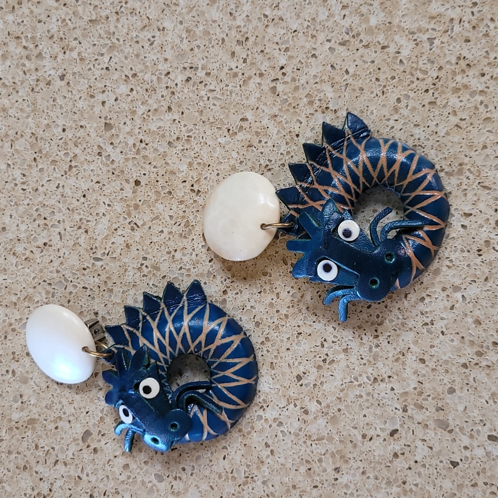 Sally Bass Dragon Earrings